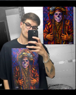 Carnavalero 7 con camiseta ilustrada de JR Adornax