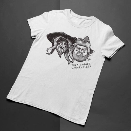 camiseta pura sangre carnavalera blanca