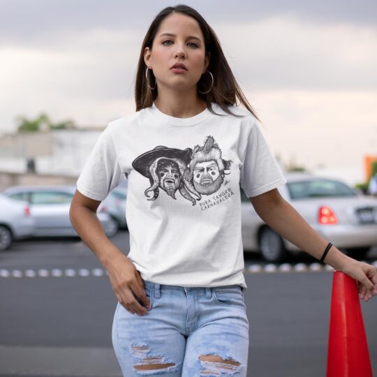 camiseta pura sangre carnavalera blanca