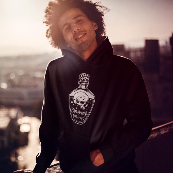 Sudadera Carnaval Drink negra