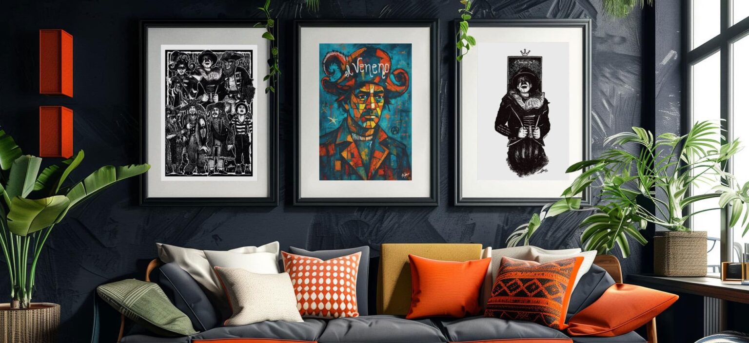 Cuadros originales A3 con ilustraciones de JR Adornax